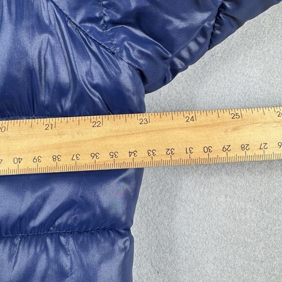 Old Navy Plus 1X Puffer Jacket Hooded Quilted Blue Nylon Warm Winter Coat Womans - Picture 10 of 13
